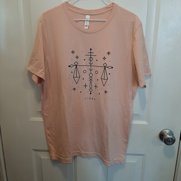 LIBRA Short-Sleeve T-Shirt; Women's Size Large; NWOT; Pale Blush; Canvas Brand - Picture 1 of 4